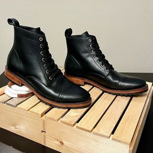 *RARE* PLG/Patina Men’s Leather Breaker Boot | Black, Size 8 1/2